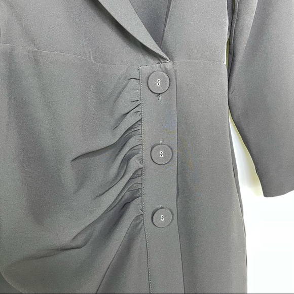 Chrissy Teigen x Revolve Black Tuxedo Shawl Collar Dress Sz L - Picture 3 of 8